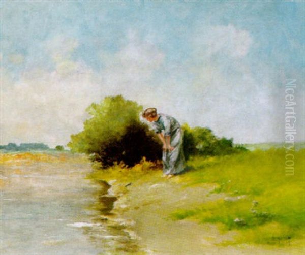 Junge Dame Am Flusufer - view 1