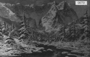 Snowscene With Mountains