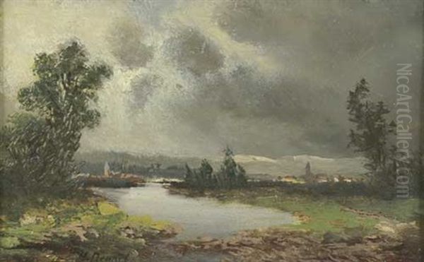 Aufziehendes Gewitter Uber Dem Dachauer Moos - view 1