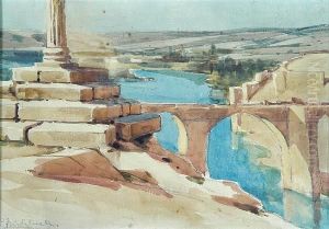 The Bridge Of St Martin At Toledo by Geoffrey Birkbeck