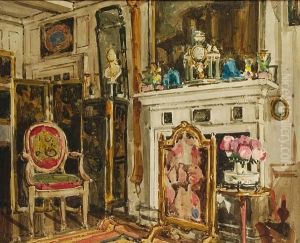 An Elegant Room Interior by Geoffrey Birkbeck