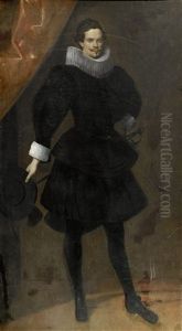 Portrait Eines Edelmannes In Schwarz