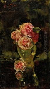 Roses by Girolamo Pieri B. Nerli