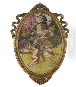 Cherubs In A Summer Garden Cherubs In A Summer Garden