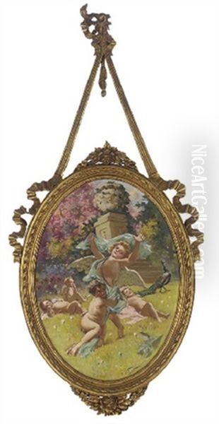 Cherubs In A Summer Garden - view 1