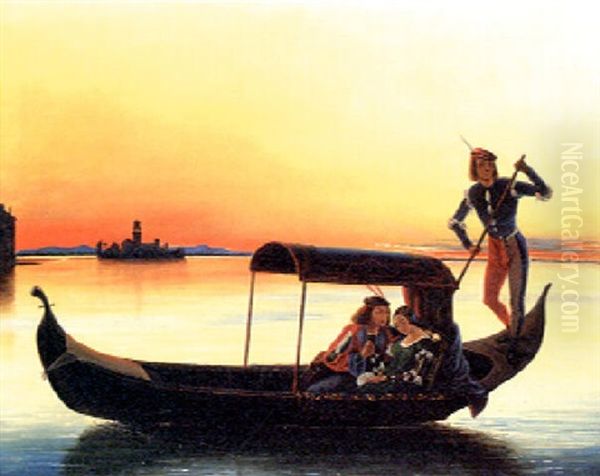 Figures In A Gondola - view 1