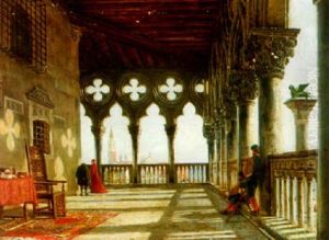 A View From The Doge's Palace, Venice by Friedrich Nerly the Younger