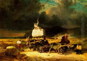 Transporting Marble To The Sculptor Thorvaldsen In Rome