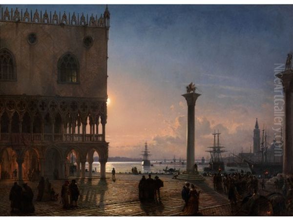 Piazza San Marco In Venedig Im Mondlicht - view 1
