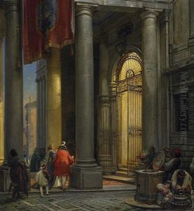 Palazzo Pisani. Einzug Einer Abendlichen Festgesellschaft In Den Palazzo Pisani Zu Venedig thumbnail