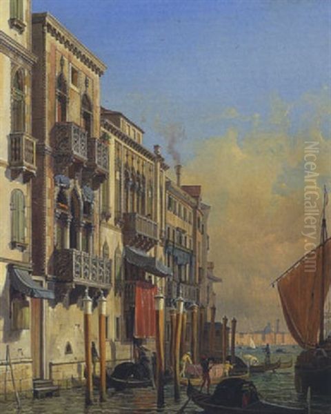 Motiv Aus Venedig (blick Vom Canal Grande Auf S. Geremia?) - view 1