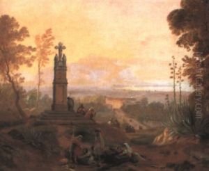 Blick Auf Palermo Mit Dem Monte Pellegrino Im Hintergrund by Friedrich Nerly