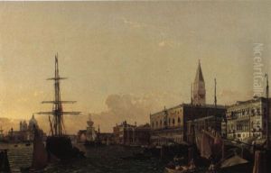 Ansicht Von Venedig Mit Dogenpalast Und Isola Di San Giorgio Maggiore by Friedrich Nerly