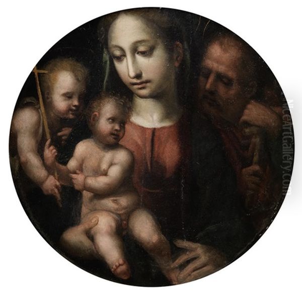 The Holy Family 42.7cm (16 13/16in). Diameter - view 1