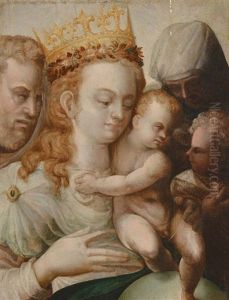 Sacra Famiglia Con S.giovannino E Santa Caterina Da Siena by Bartolomeo Neroni