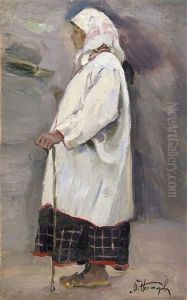 Peasant Woman by Mikhail Vasilievich Nesterov