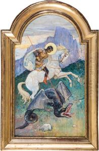 Heiliger Georg Der Drachentoter by Mikhail Vasilievich Nesterov