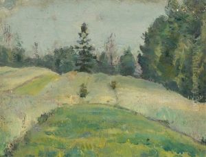 Forest Hillside by Mikhail Vasilievich Nesterov