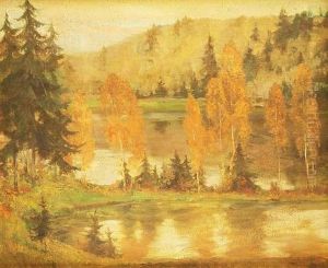 Herbstlandschaft by Mikhail Vasilievich Nesterov