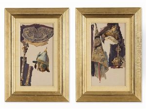 2 Studies 'russia. The Soul Of The People" by Mikhail Vasilievich Nesterov