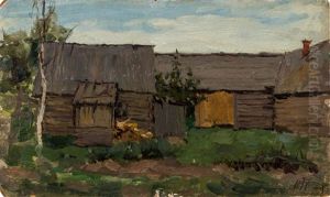 The Barns by Mikhail Vasilievich Nesterov