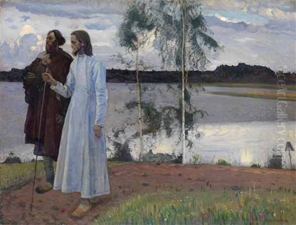Wayfarers. Beyond The Volga by Mikhail Vasilievich Nesterov