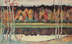 Autumn Birches by Mikhail Vasilievich Nesterov