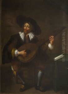 Man Playing A Lute