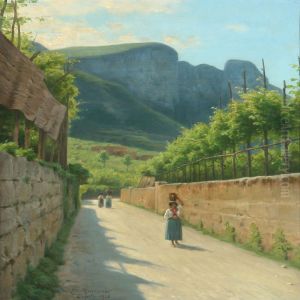 Scenery With Womenfrom Capri by Axel Birkhammer
