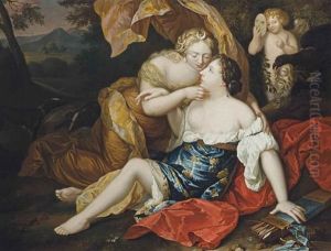 Jupiter And Callisto by Caspar Netscher