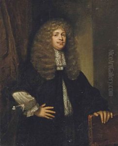 Portrait Of Coenraad Van Beuningen In A Blue Japonsche Rok And A Lace Stock, Before A Draped Curtain Portrait Of Coenraad Van Beuningen In A Blue Japonsche Rok And A Lace Stock, Before A Draped Curtain