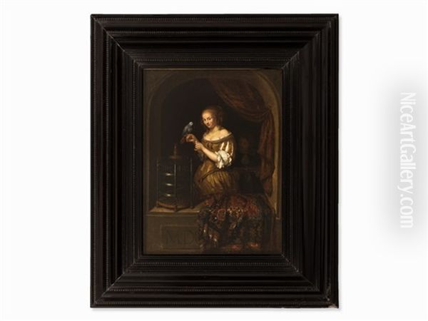 Lady And Parrot - view 1
