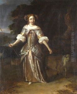 Portrait Of A Girl As A Shepherdess In A Classical Landscape Portrait Of A Girl As A Shepherdess In A Classical Landscape