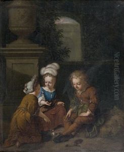 Jeux D'enfant by Caspar Netscher