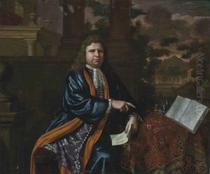 Portrait Of A Gentleman, Traditionally Identified As Francois Michel Le Tellier, Marquis De Louvois (1641-1691) by Caspar Netscher