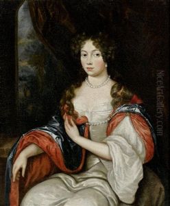 Bildnis Einer Dame, Wohl Madame Manzini by Caspar Netscher