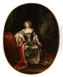Portrait Of A Noblewoman, By Repute A Member Of The House Of Habsburg by Caspar Netscher