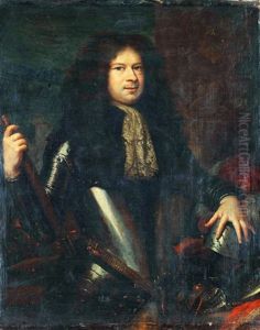 Portratt Enligt Tradition Forestallande Bengt Horn Af Aminne Samt Hustrun (pair) by Caspar Netscher