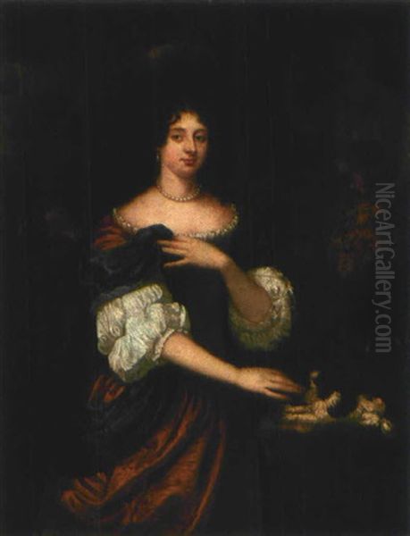 Vornehme Dame Mit Hundchen - view 1