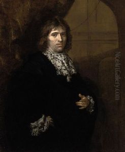 Portrait Of A Gentleman In Black, Under An Arch
