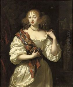 Portrait Of A Lady (barbara Villiers, Duchess Of Cleveland?) by Caspar Netscher