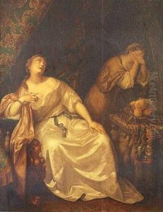 La Mort De Cleopatre by Caspar Netscher