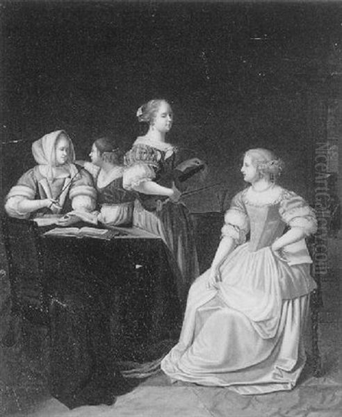 Musizierende Damen In Einem Salon - view 1