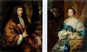 Portrait Of A Gentleman, Seated Three-quarter Length, In A Brown Lace Cravat, On A Terrace