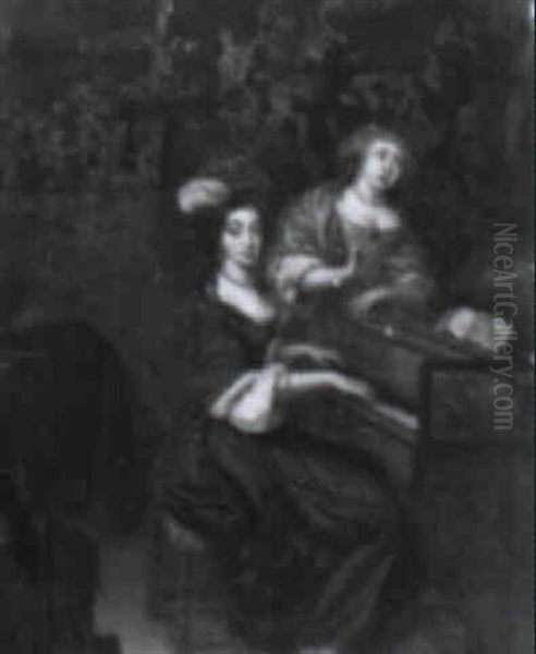 Two Ladies At A Harpsichord - view 1