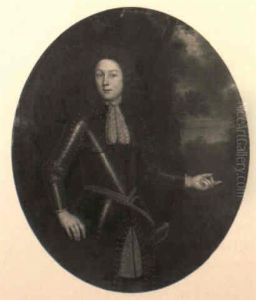 Portrait Of An Officer, Standing Three-quarter Length, In Armor