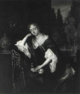 Portrait Of A Lady With A Spaniel In Her Lap Portrait Of A Lady With A Spaniel In Her Lap