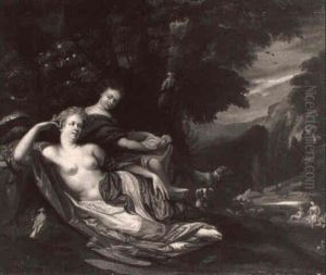 Le Repos De Diane by Caspar Netscher