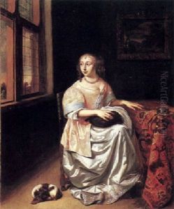 A Lady Seated In An Interior