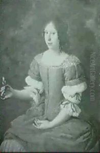 Portrait De Jeune Femme A La Fleur